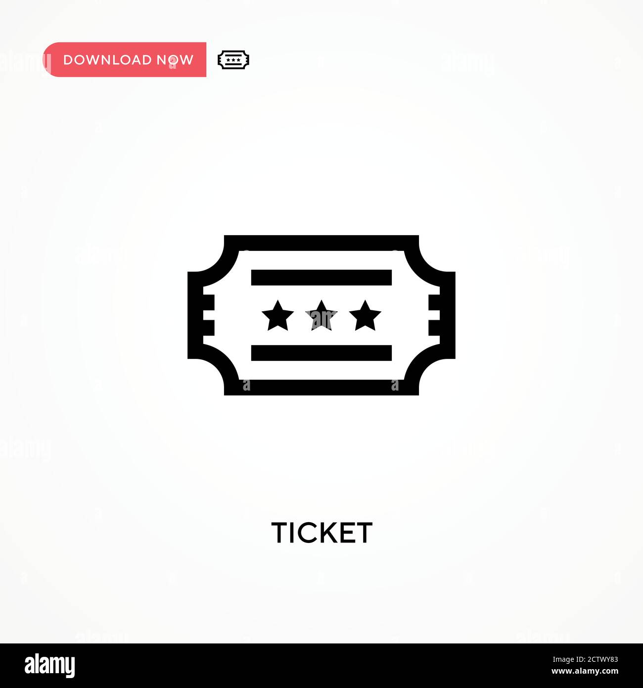 Ticket vector icon. . Modern, simple flat vector illustration for web ...