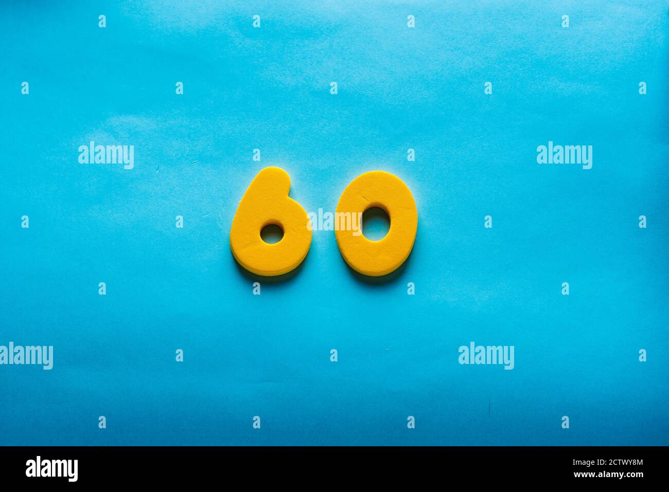 60 years old celebrating classic logo. Colored happy anniversary 60 th