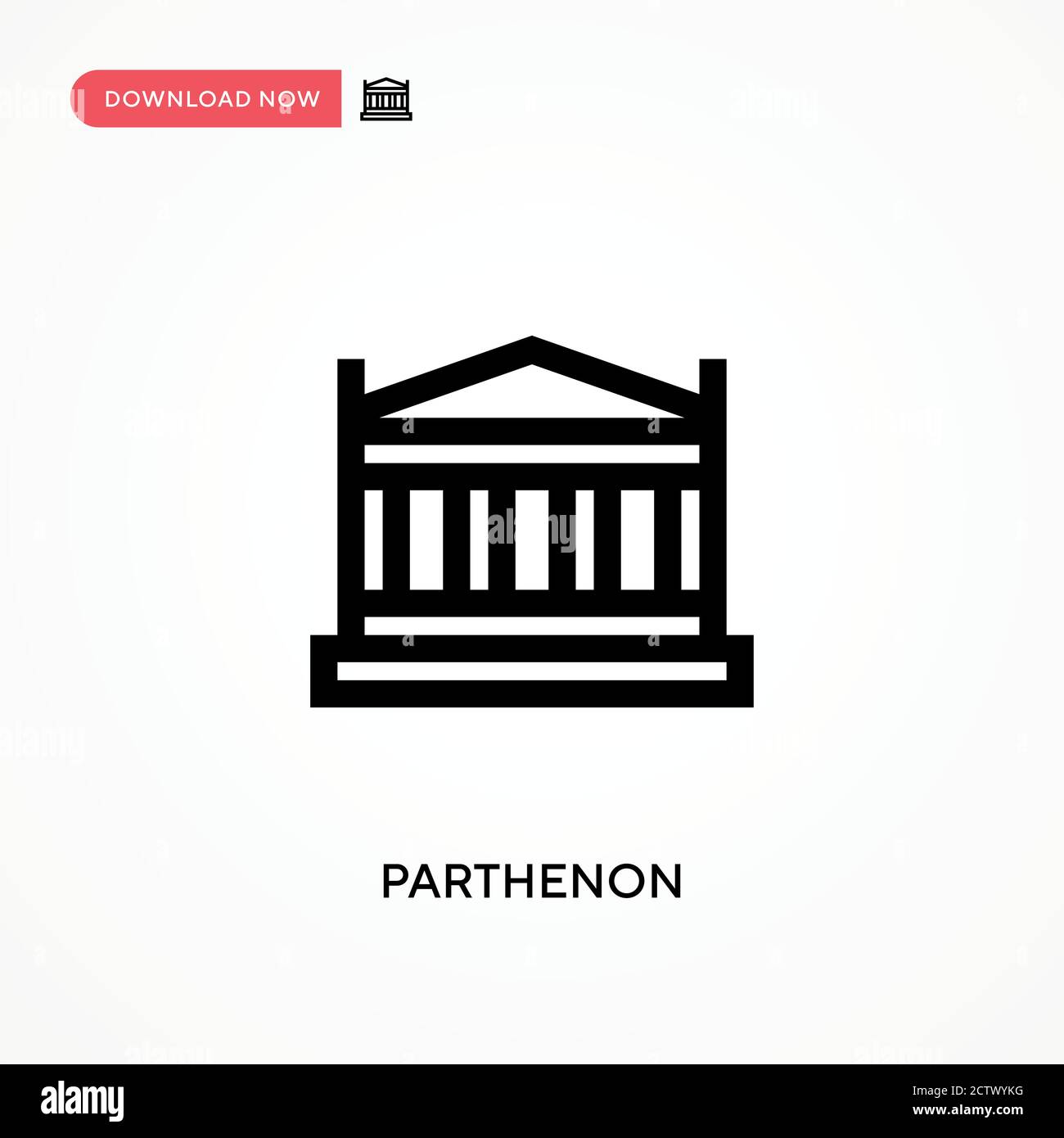 Parthenon vector icon. . Modern, simple flat vector illustration for web site or mobile app Stock Vector