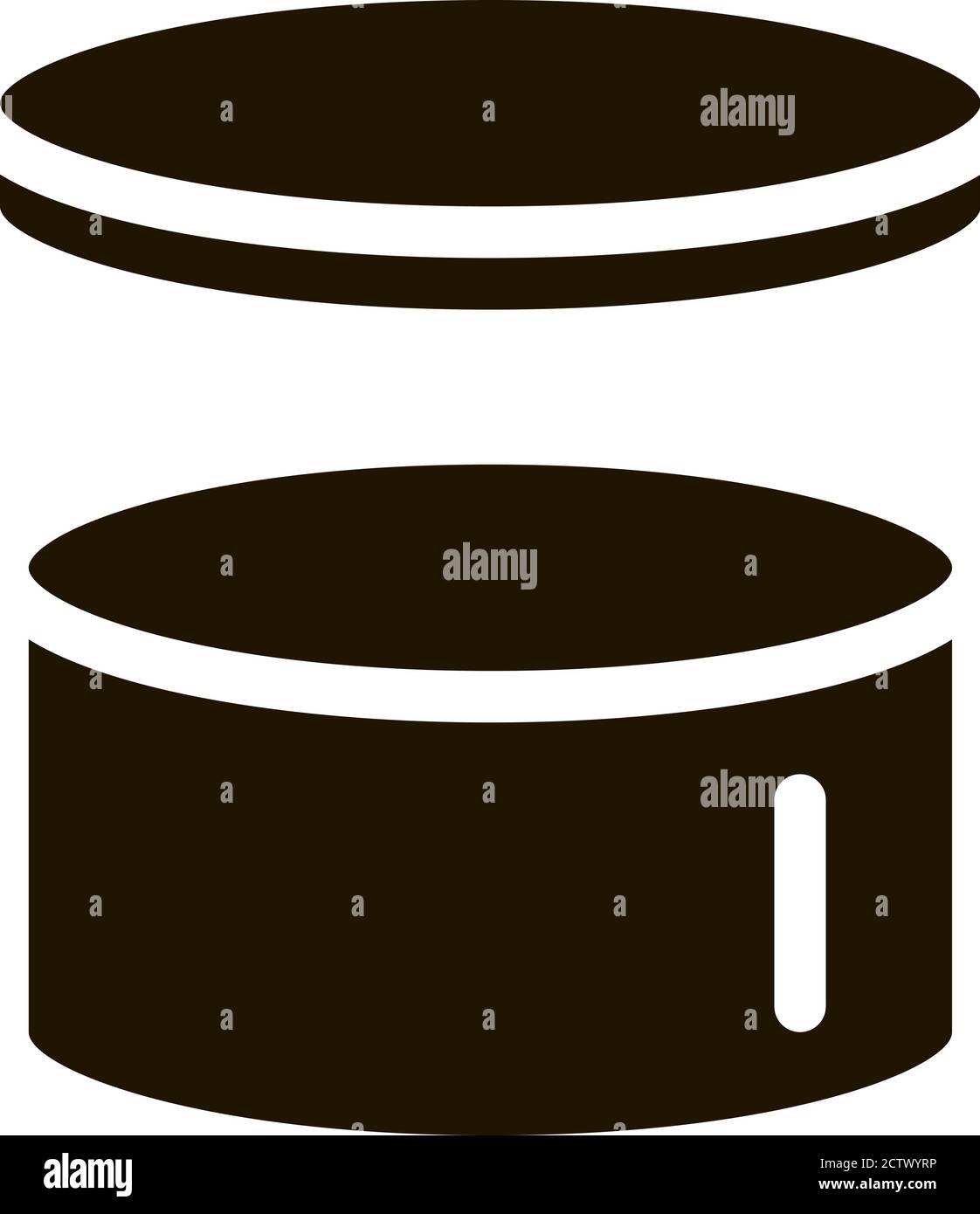 Cake Hat Round Carton Package Packaging Vector Stock Vector