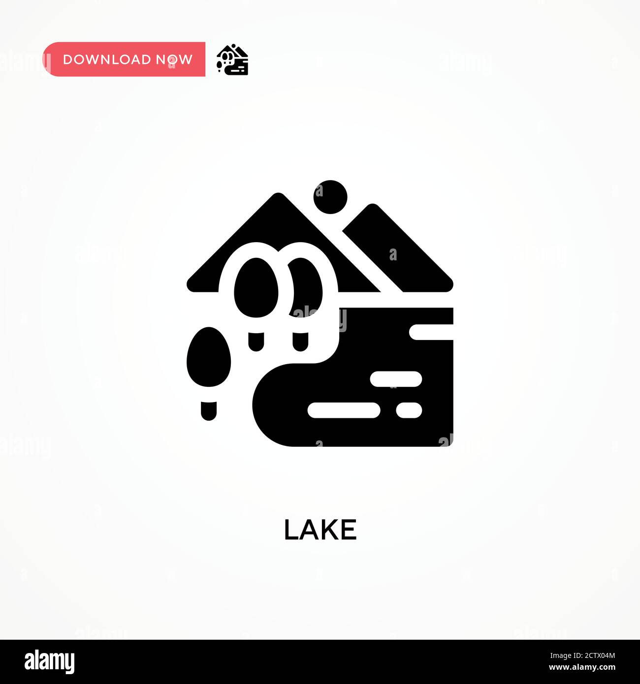 Lake vector icon. . Modern, simple flat vector illustration for web ...