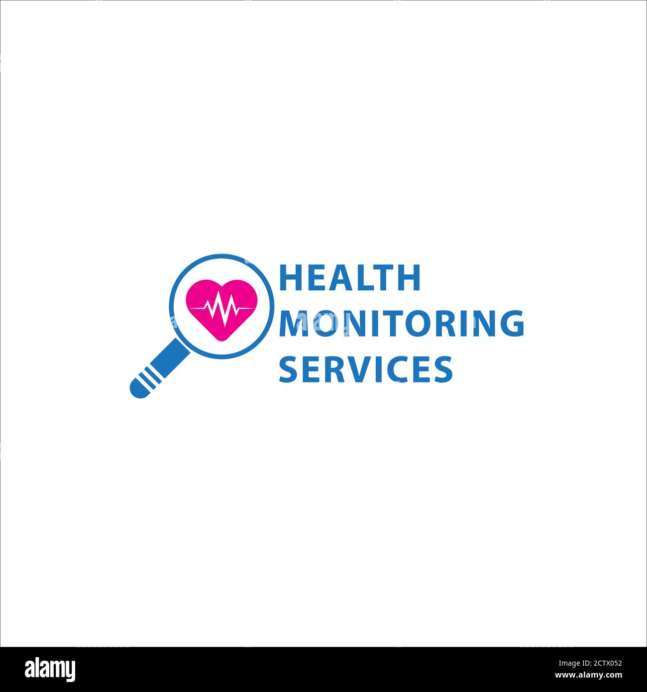 Health monitoring services logo design template isolated on white