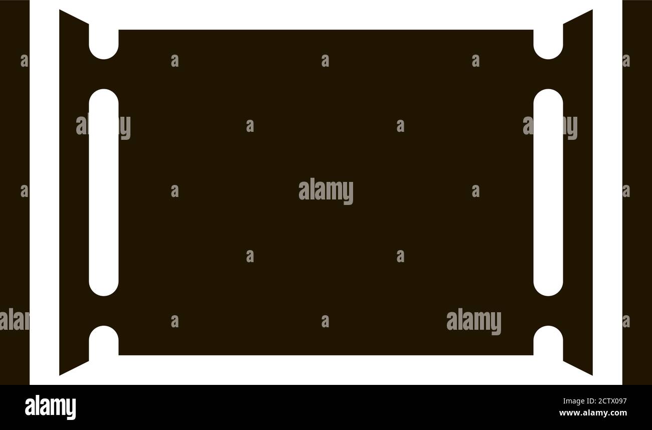 Blank Polymer Packaging Chocolate Bar glyph icon Stock Vector
