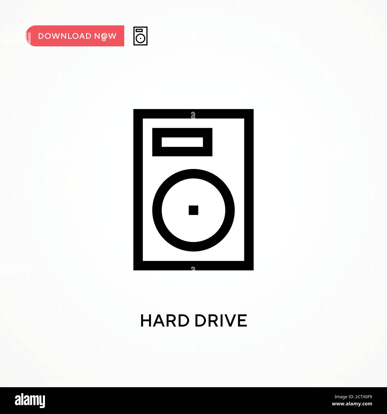 Hard drive vector icon. . Modern, simple flat vector illustration for web site or mobile app Stock Vector