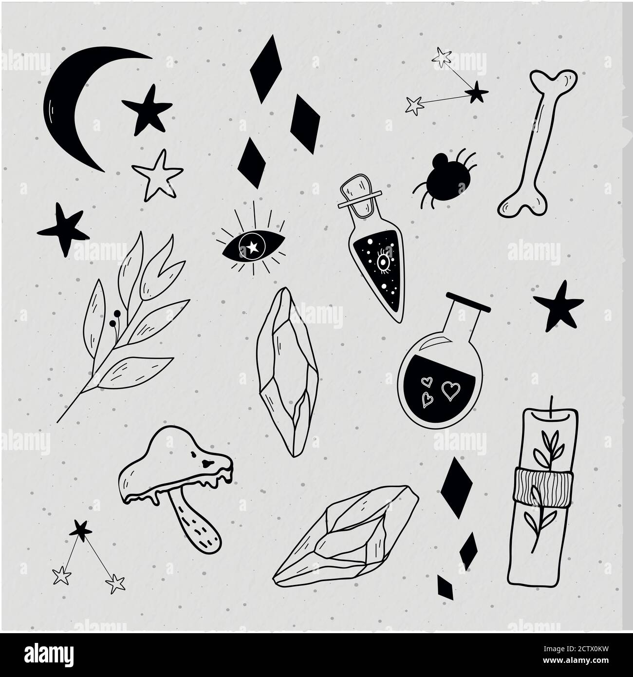 Set halloween items Stock Vector Images - Alamy