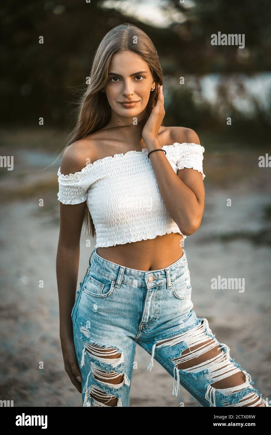 A Woman Wearing a Crop Top · Free Stock Photo