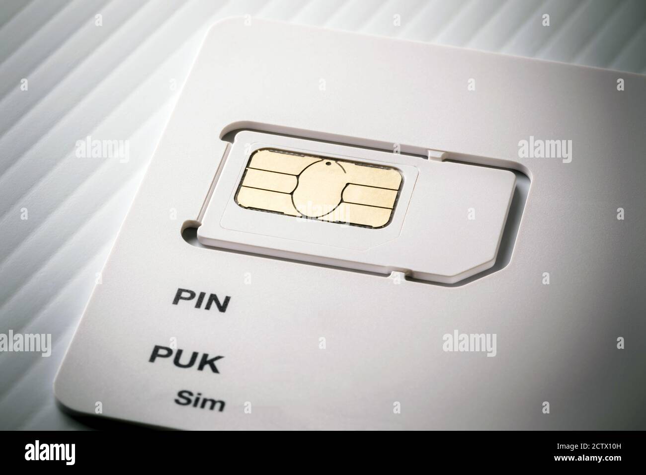 SIM CARD - Pin & Puk Stock Photo