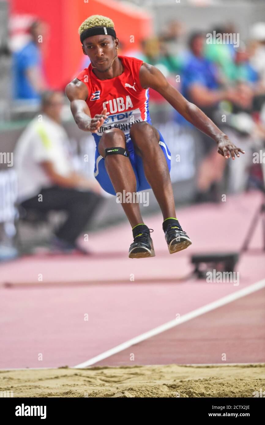 Jordan Alejandro Díaz Fortun (Cuba). Triple Jump preliminary round. IAAF World Athletics Championships, Doha 2019 Stock Photo