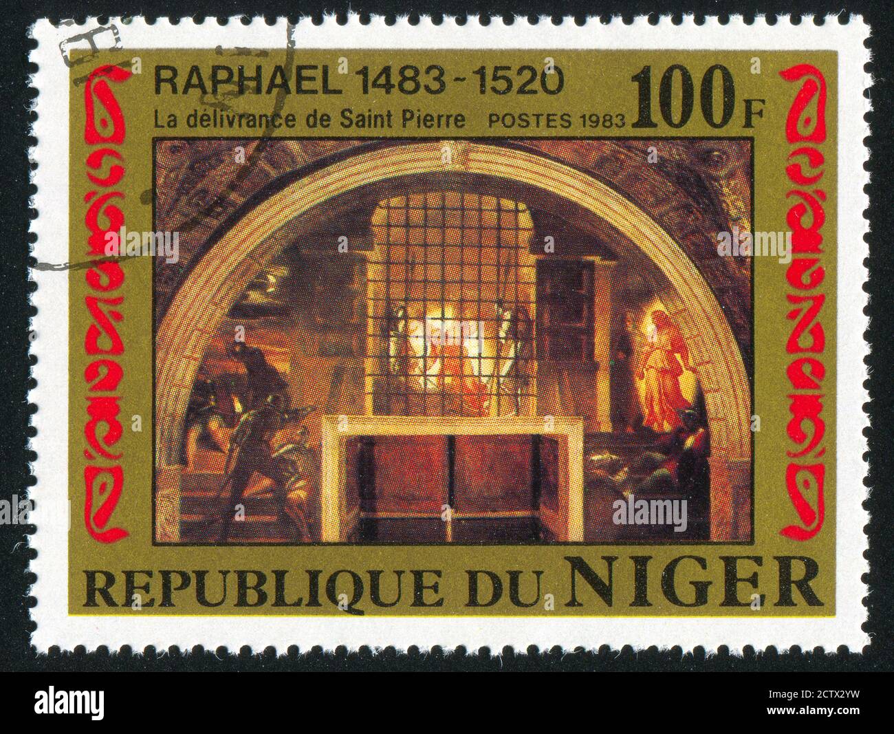 NIGER - CIRCA 1983: stamp printed by Niger shows Deliverance of St ...