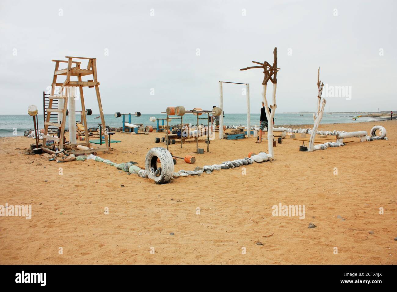 ristet brød udbytte ledsage Outdoor gym on the beach, Sal Island, Cape Verde Stock Photo - Alamy