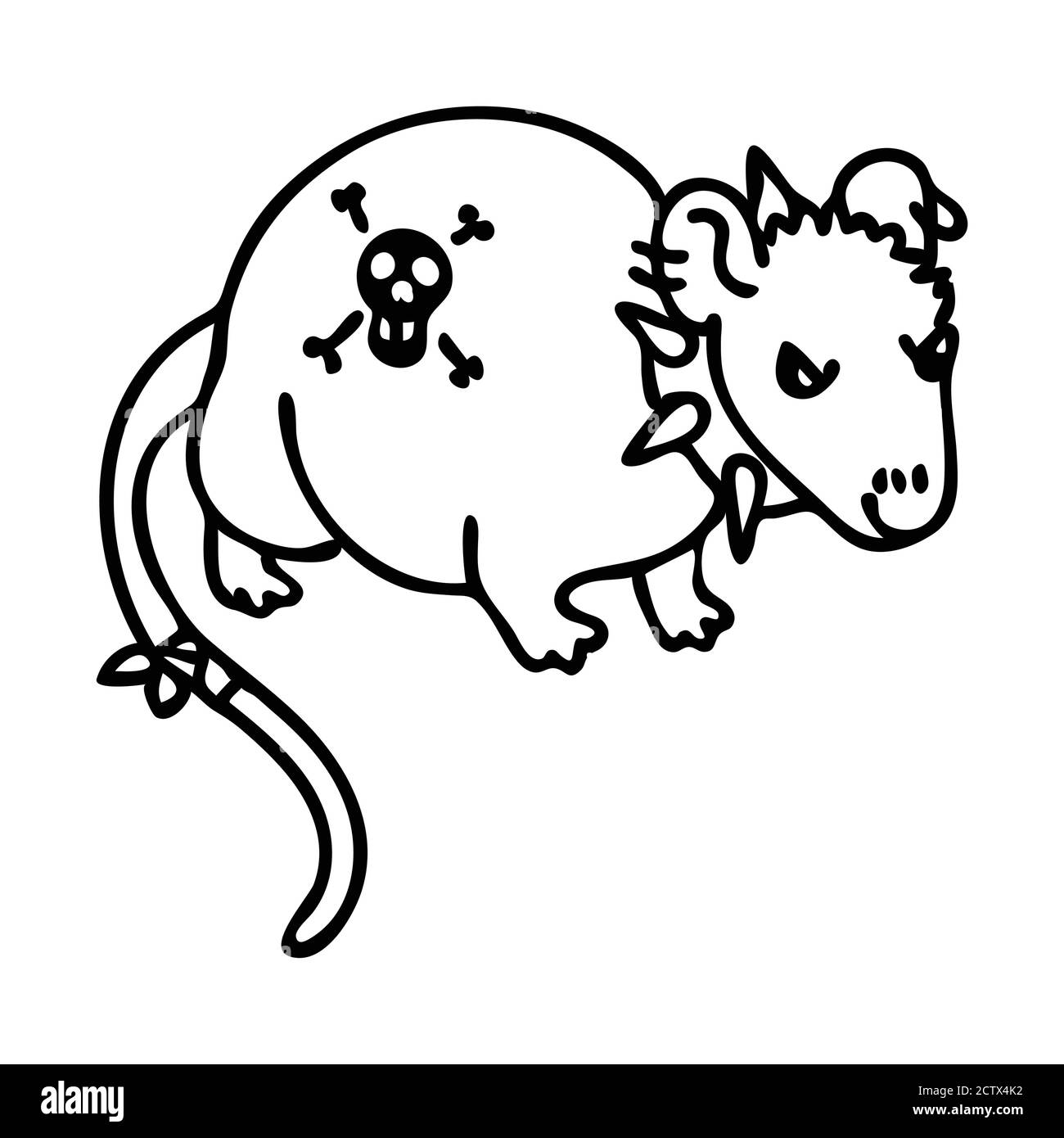 Punk rock rat with mohawk illustration clipart. Simple alternative sticker.  Kids emo rocker cute hand drawn cartoon animal motif Stock Vector Image &  Art - Alamy