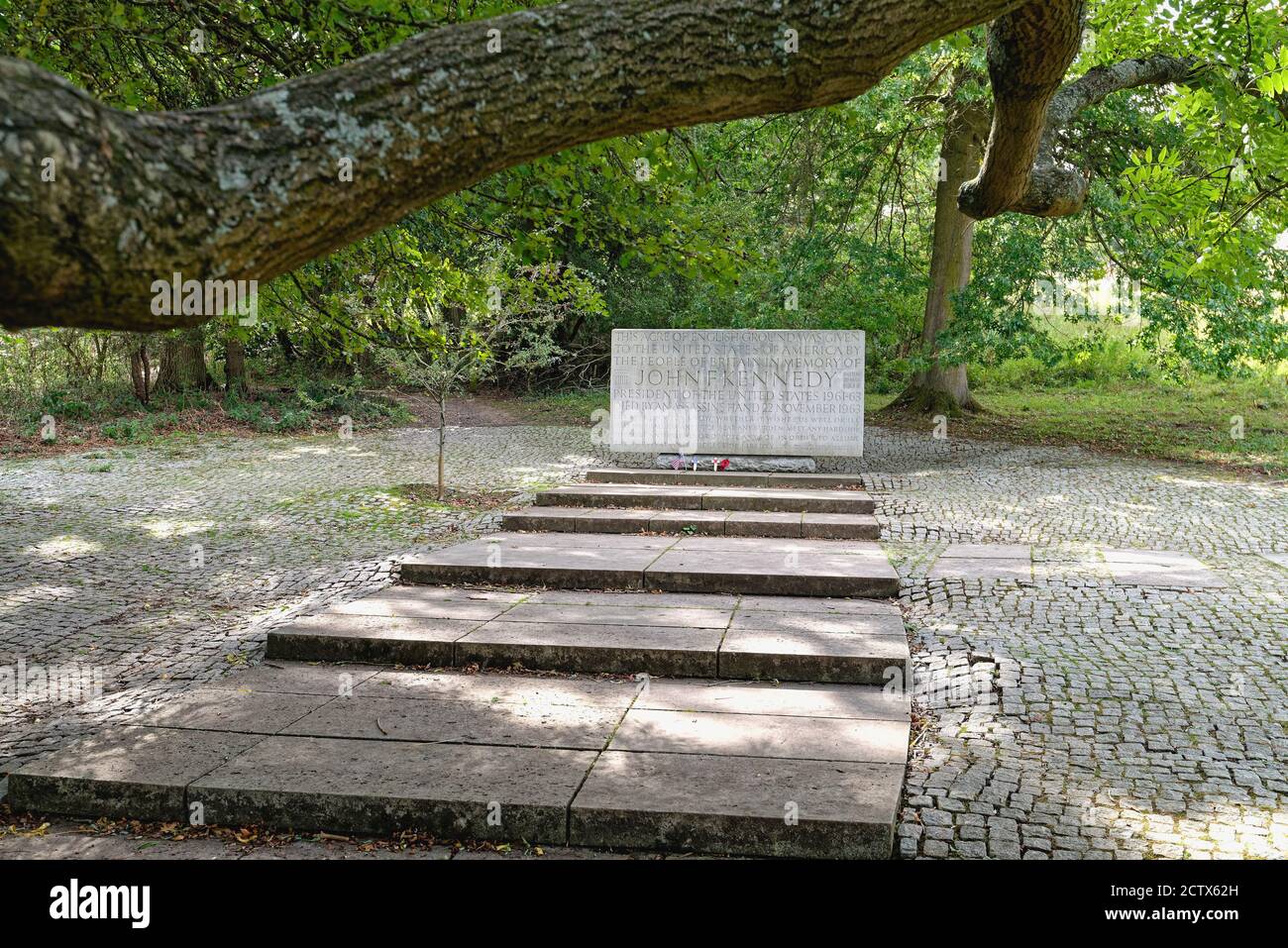 The President Kennedy memorial at Runnymede Egham Surrey England UK Stock Photo