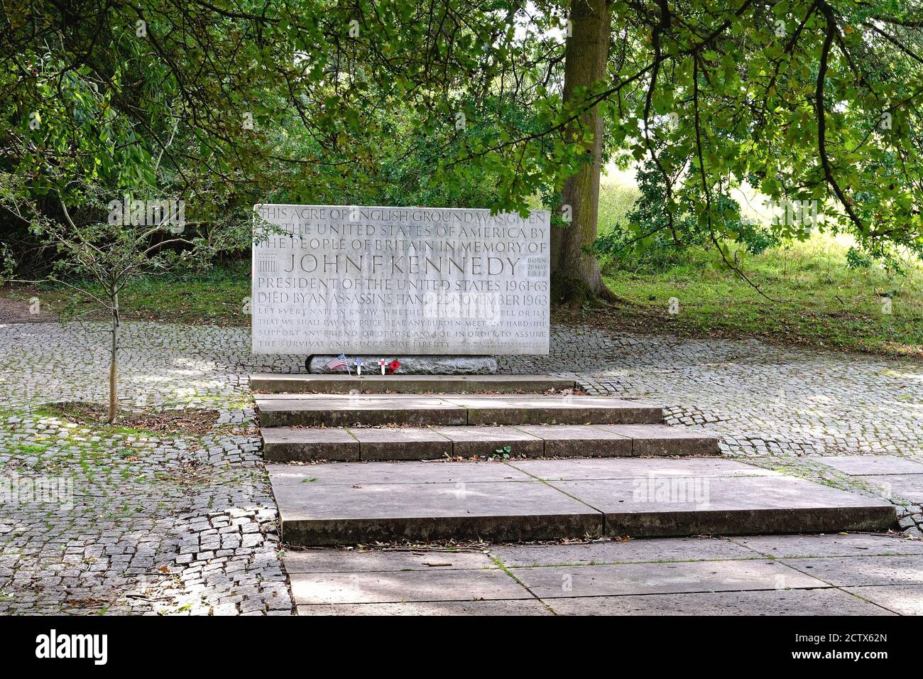 The President Kennedy memorial at Runnymede Egham Surrey England UK Stock Photo