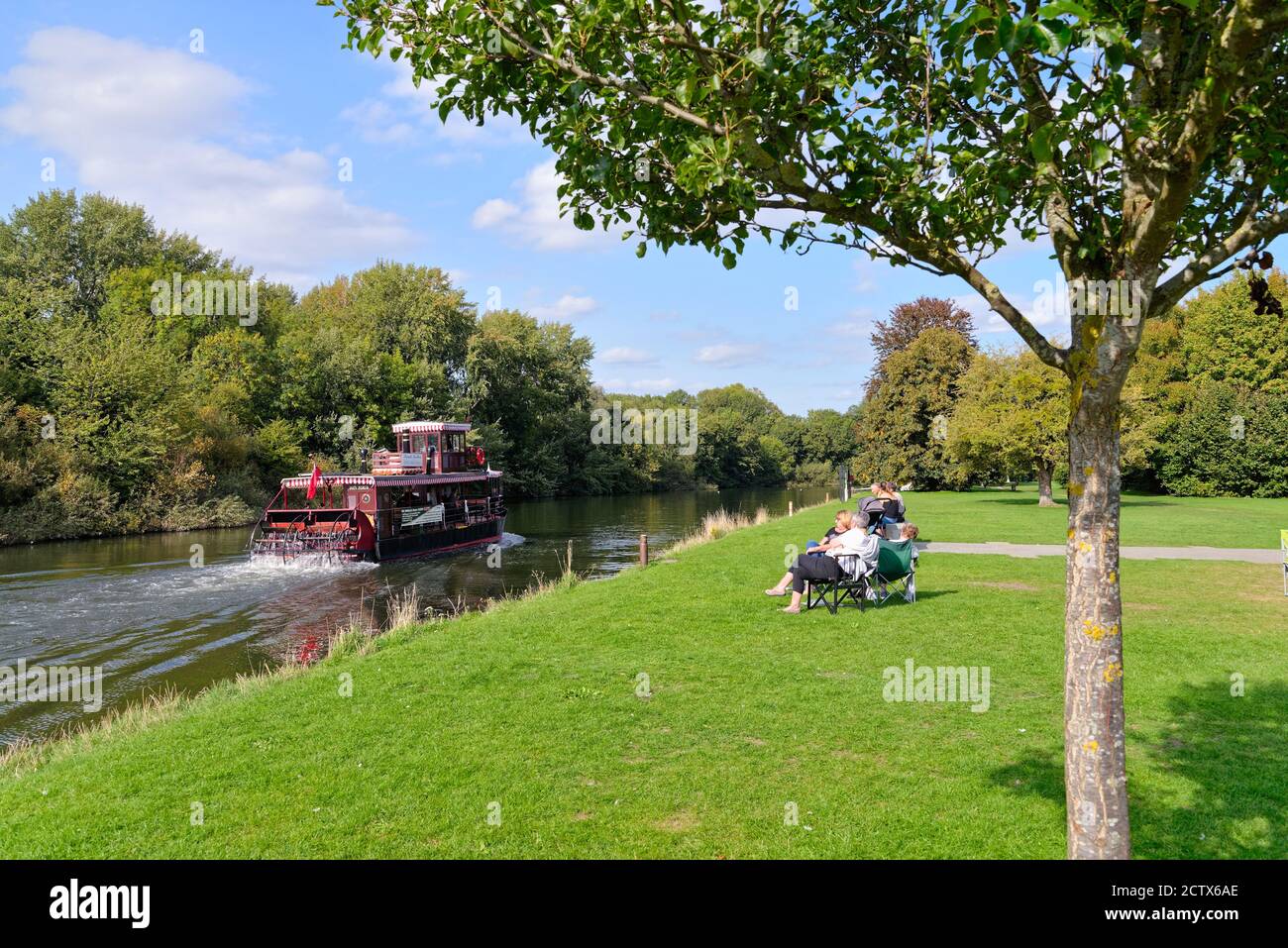 The River Thames at Runnymede on a late summers day, Egham Surrey England UK Stock Photo
