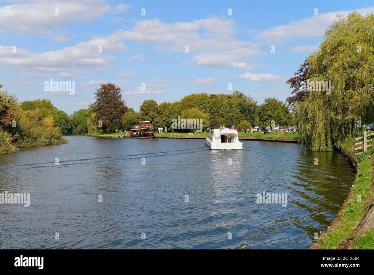 The River Thames at Runnymede on a late summers day, Egham Surrey England UK Stock Photo