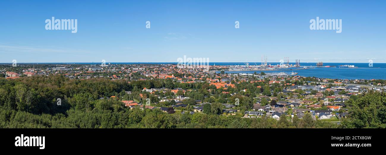 Panoramic view of Frederikshavn, Denmark Stock Photo