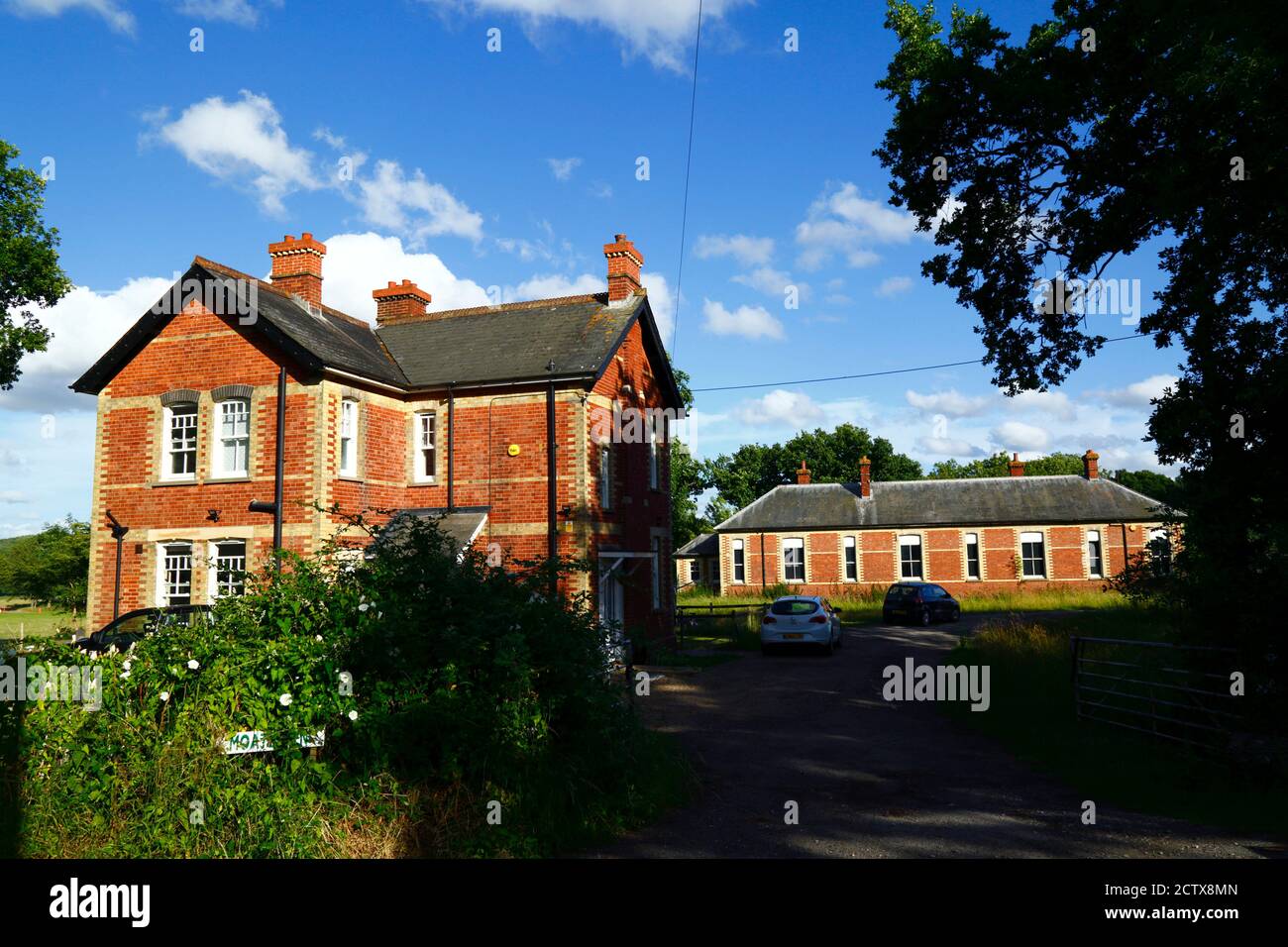 The Doctor's House, a Victorian brick building that was part of a former isolation hospital at Moatenden, Vauxhall Lane, Kent, England Stock Photo