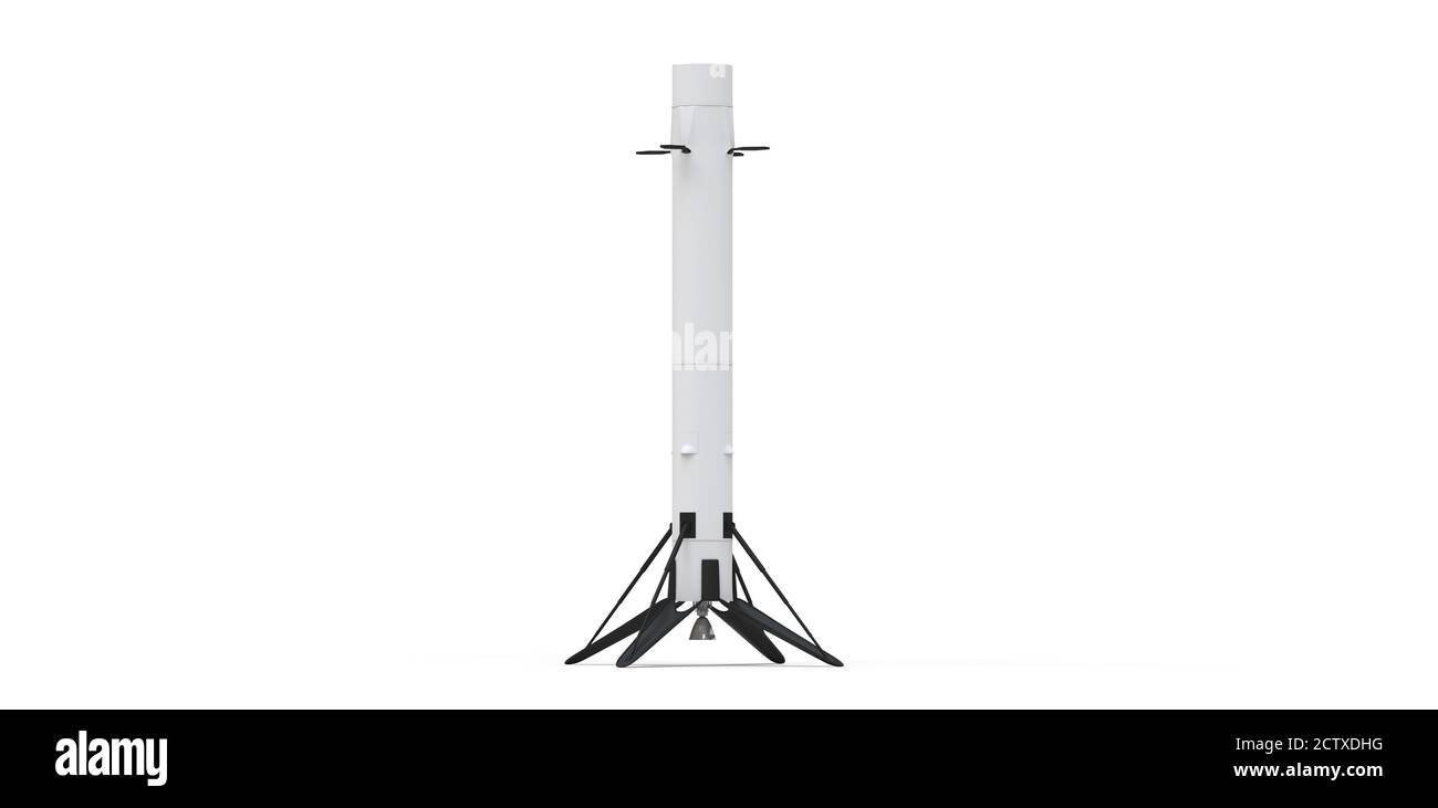 first stage of orbital class rocket capable of reflight 3D rendering Stock Photo