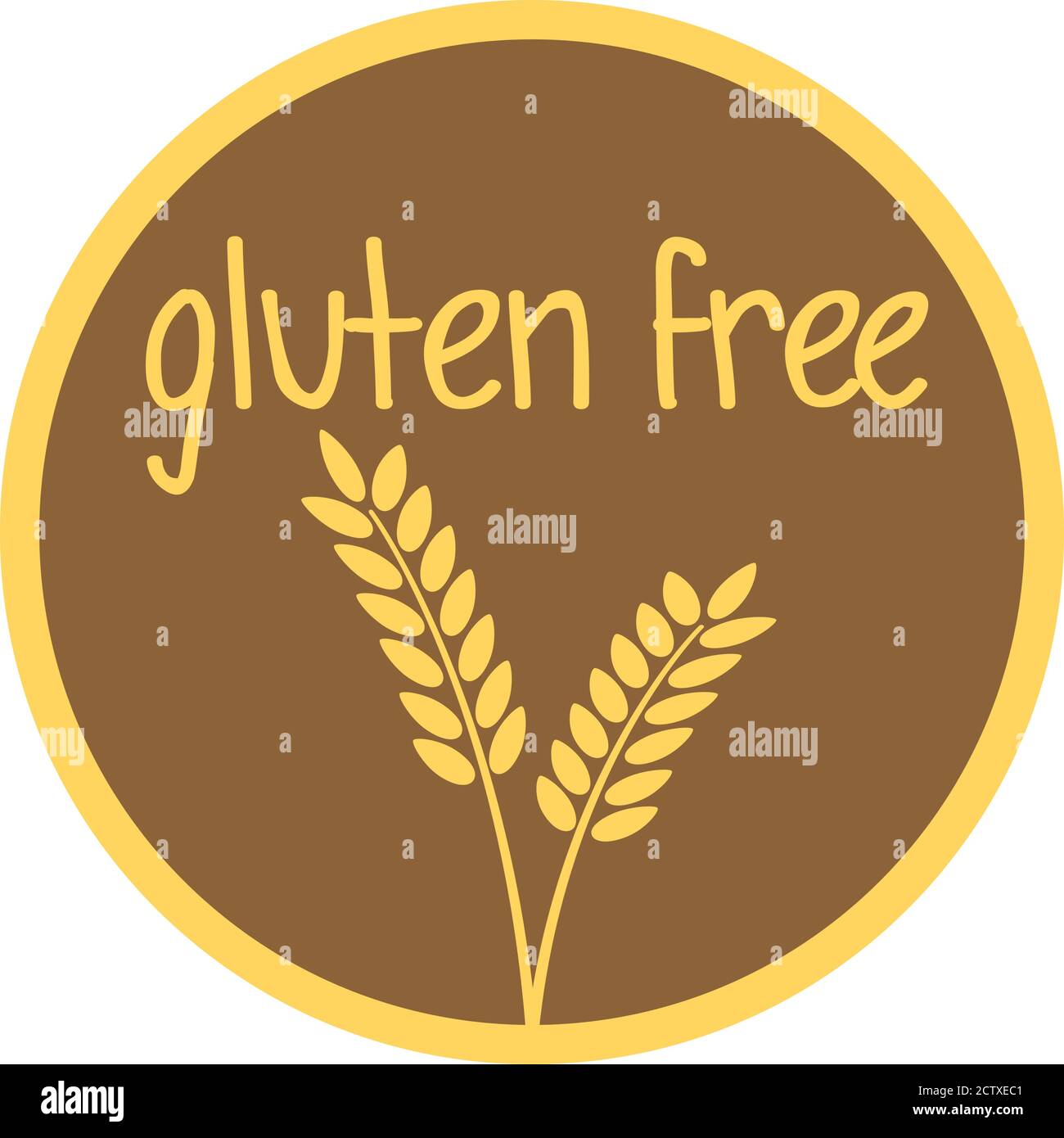 round gluten free label or sticker vector illustration Stock Vector