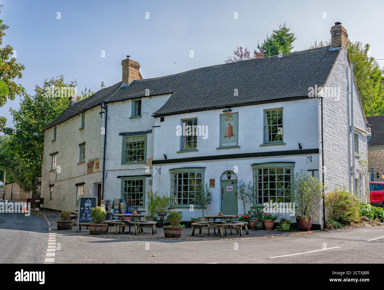 The Bell Public House in Avening, The Cotswolds, Gloucestershire, England, United Kingdom Stock Photo