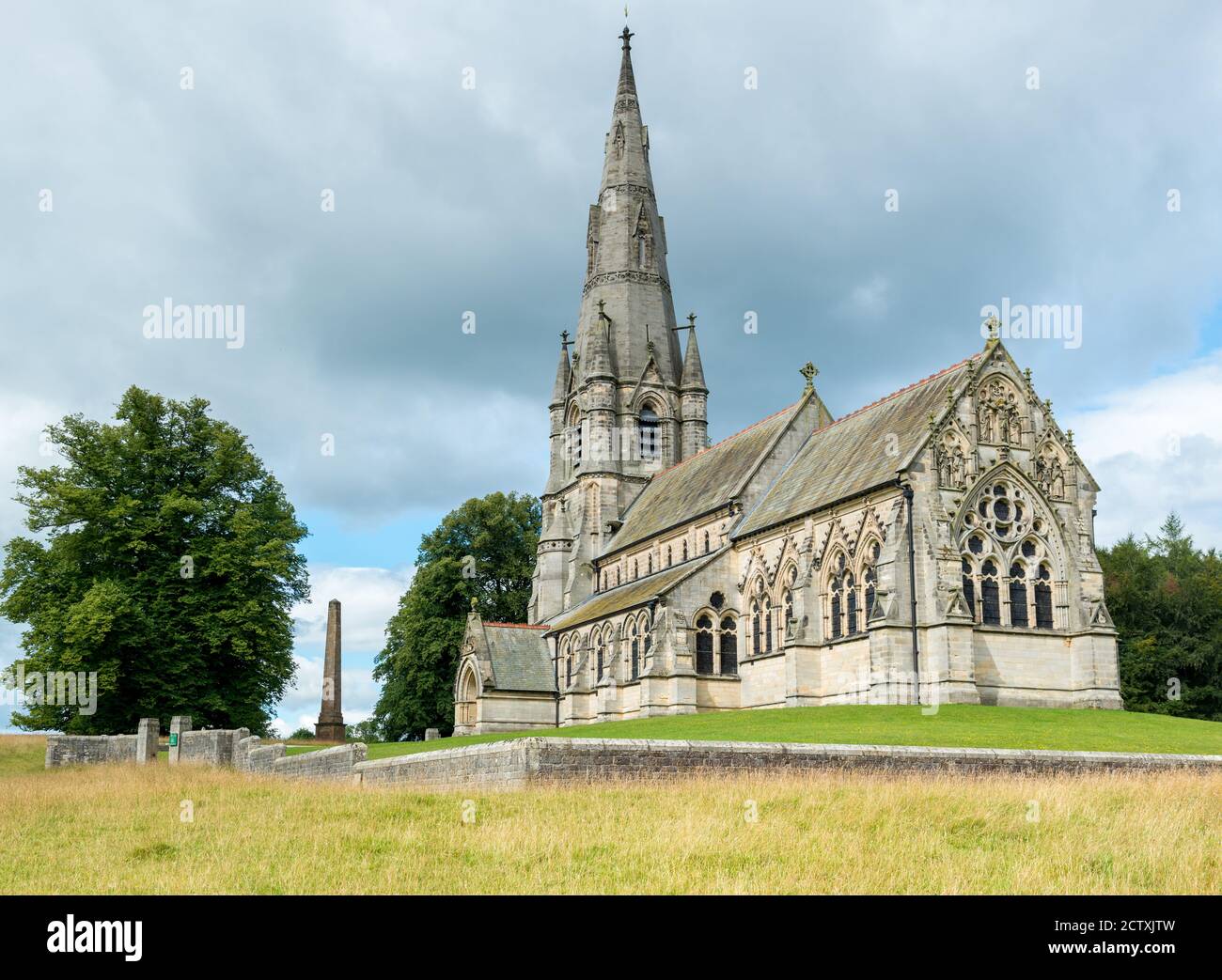 St. Mary's Church in Studley Royal World Heritage site near Ripon in