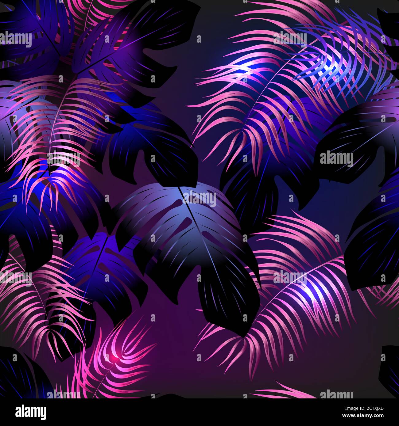 Abstract seamless pattern with tropical leaves Stock Vector Image & Art ...