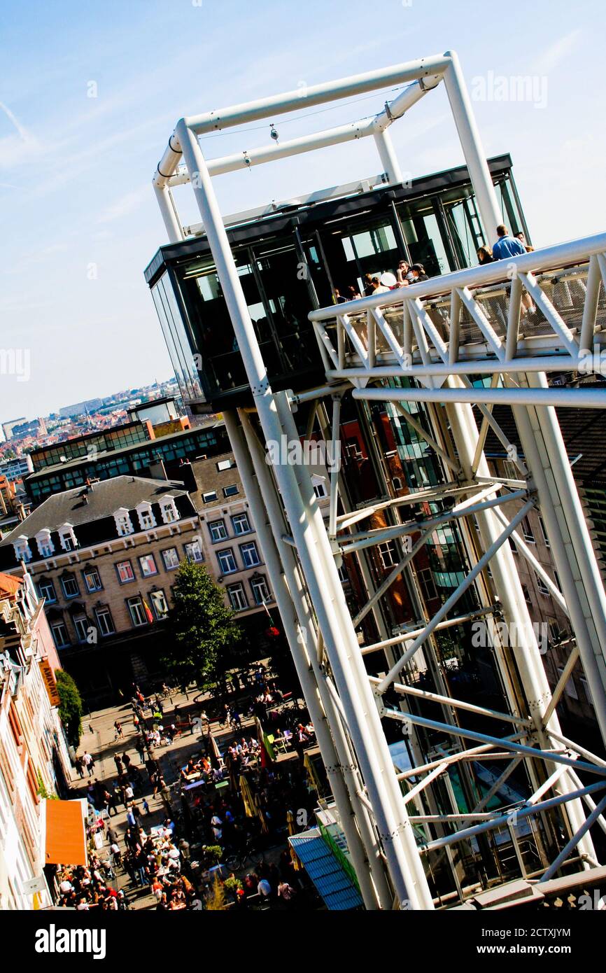 Panorama view, beautiful day, metal structure Stock Photo