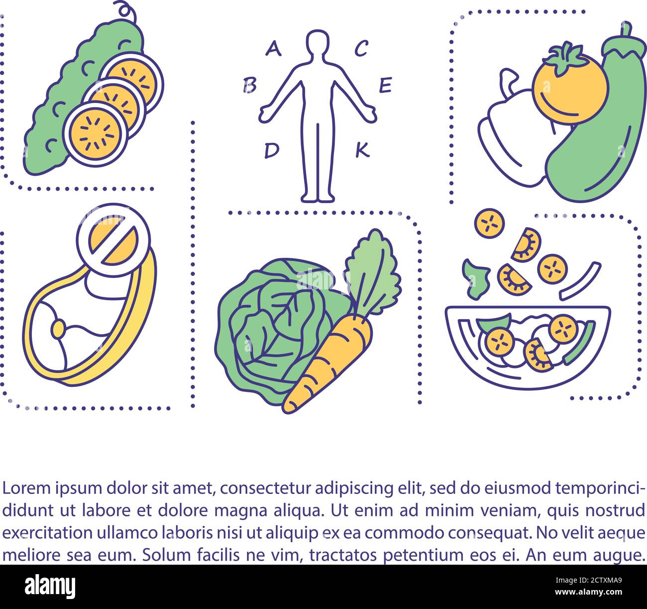 Vegetarian lifestyle concept icon with text Stock Vector Image & Art ...