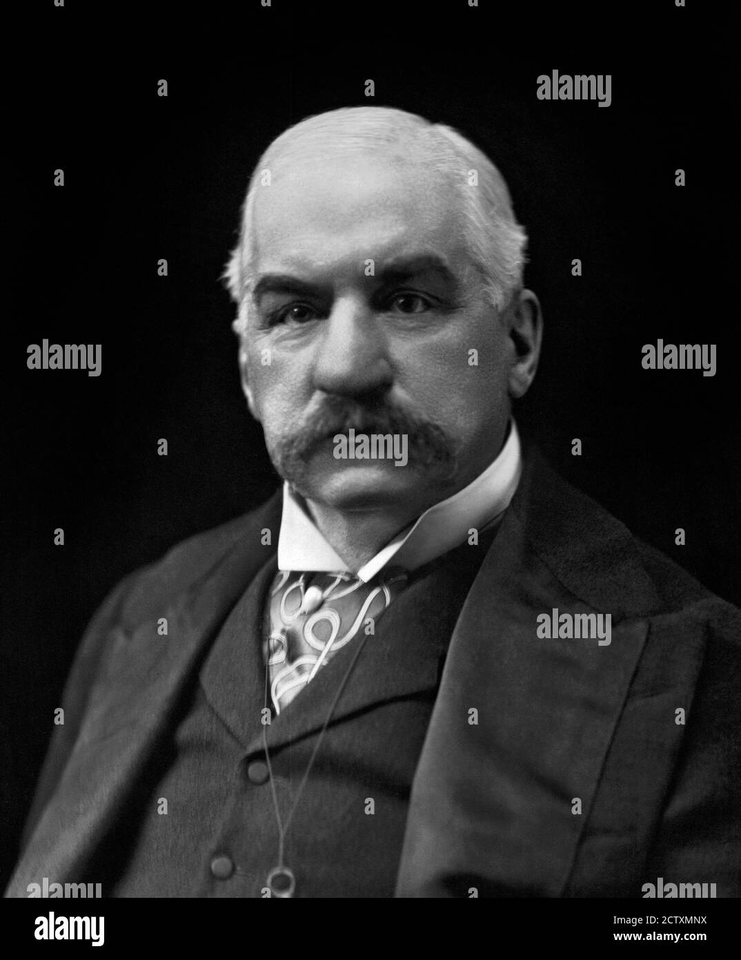 J. P. Morgan. Portrait of the American banker and financier, John Pierpont Morgan Sr. (1837-1913), c.1903 Stock Photo