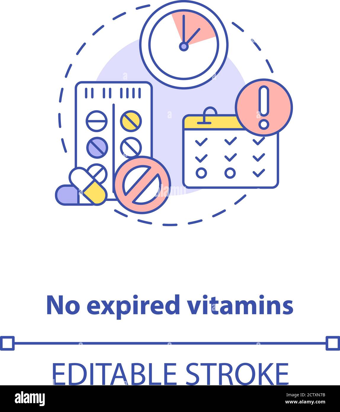 No expired vitamins concept icon Stock Vector Image & Art Alamy