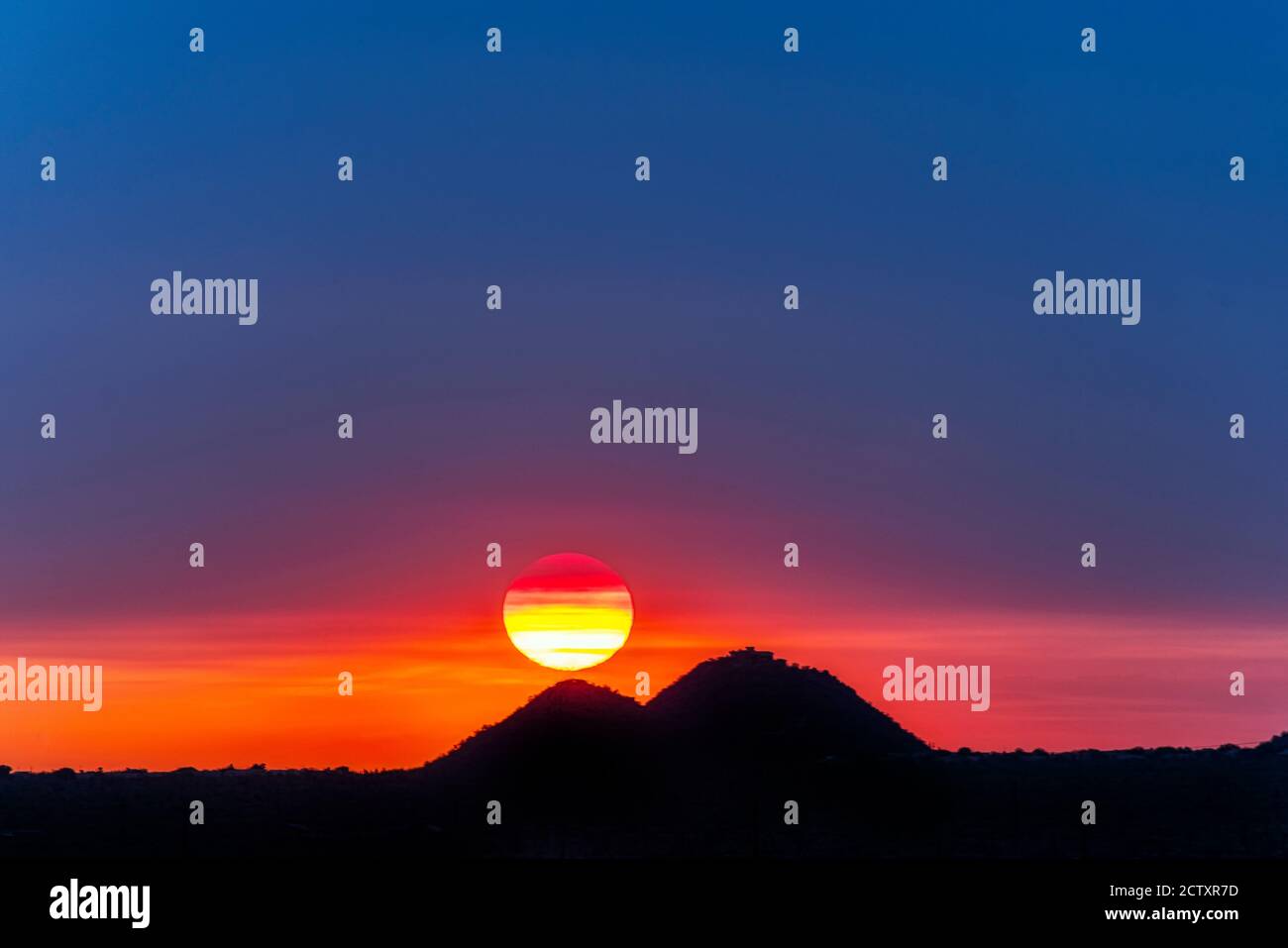 Sunset in the Sonoran Desert near Phoenix, Arizona Stock Photo - Alamy