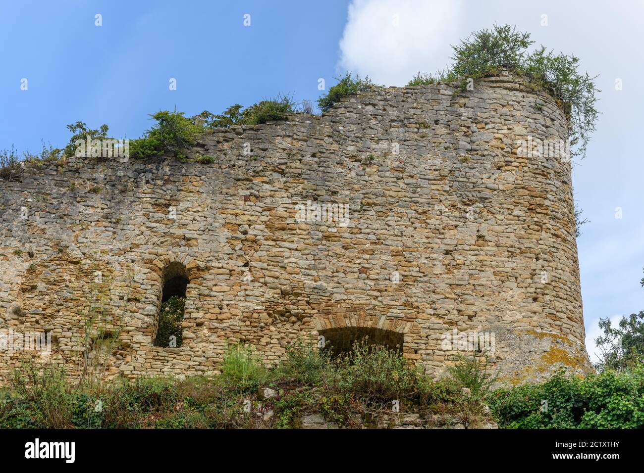Old medieval castle in ruins open to tourist visits in Talmont st