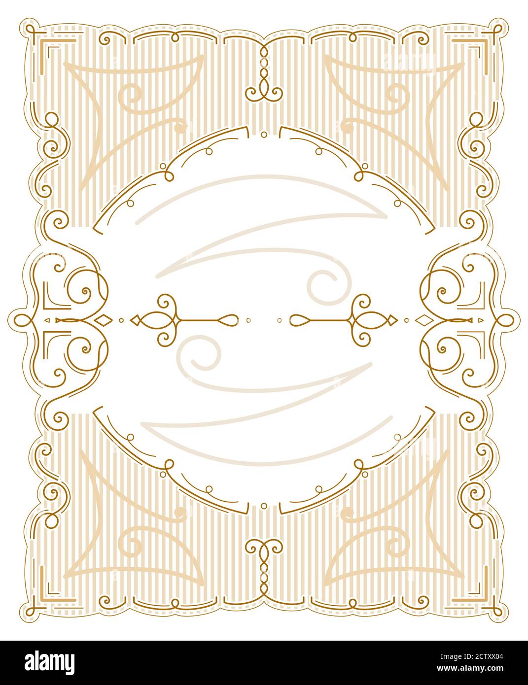 Set of Art deco borders and frames. Vector illustration Stock Vector