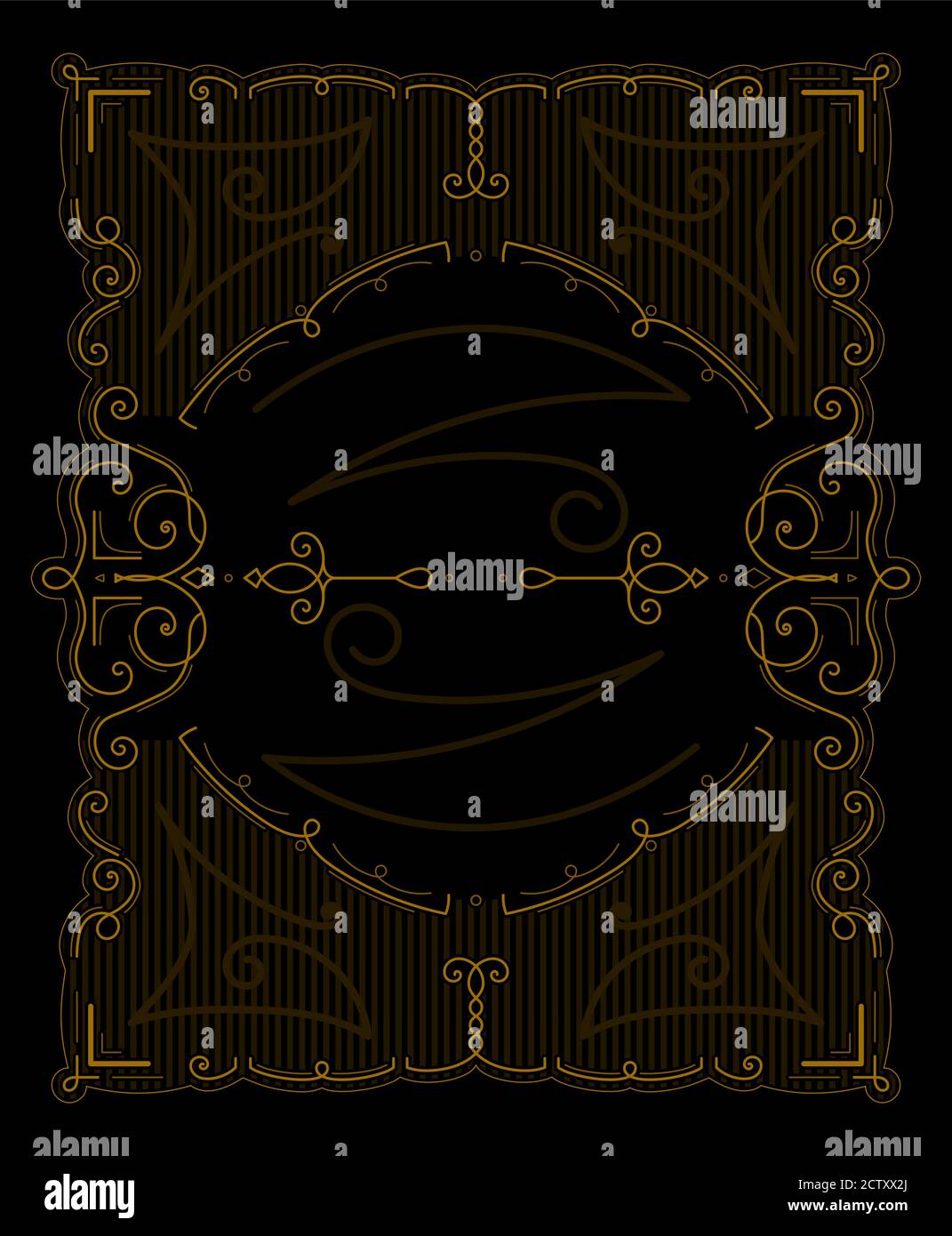 Set of Art deco borders and frames. Vector illustration Stock Vector ...