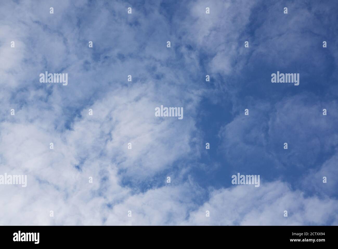 Cumulus clouds. White clouds floating on the blue sky in the summer ...