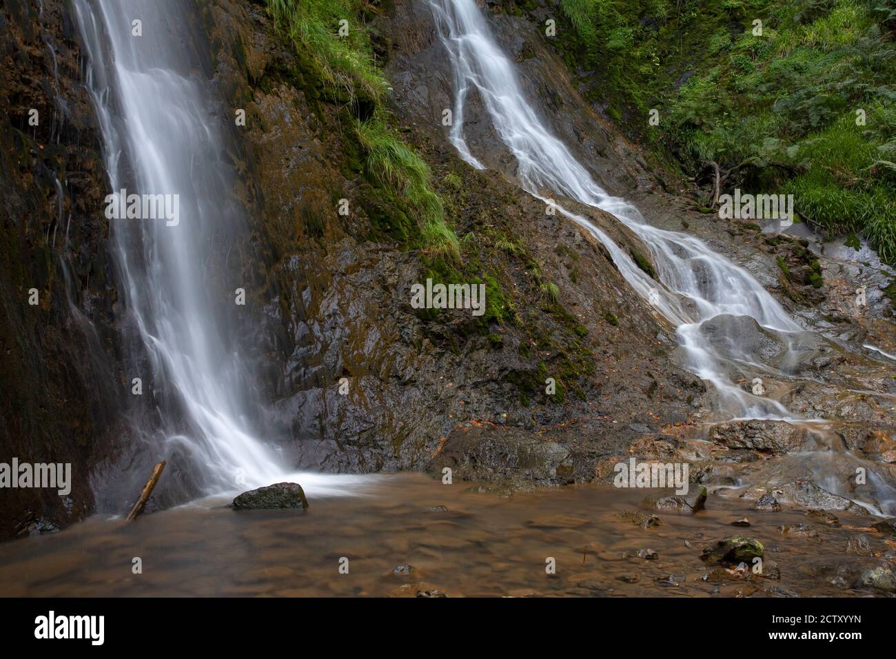 Grey Mare's Tail waterfall, Llanrwst, Snowdonia, North Wales Stock Photo