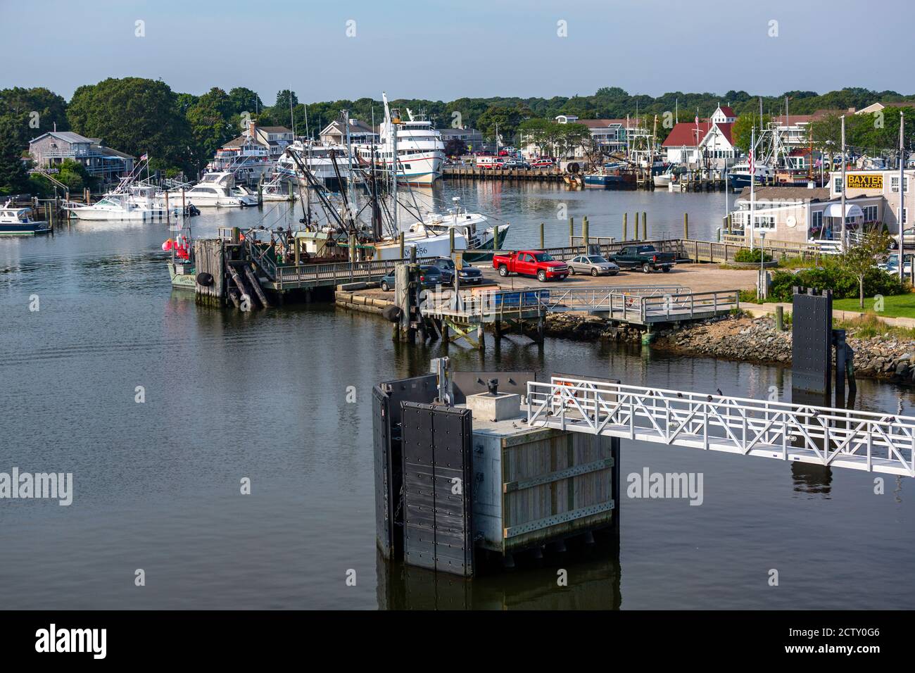 View from ferry to Nantucket, Hyannis, Barnstable, Cape Cod peninsula, Massachusetts, USA Stock Photo