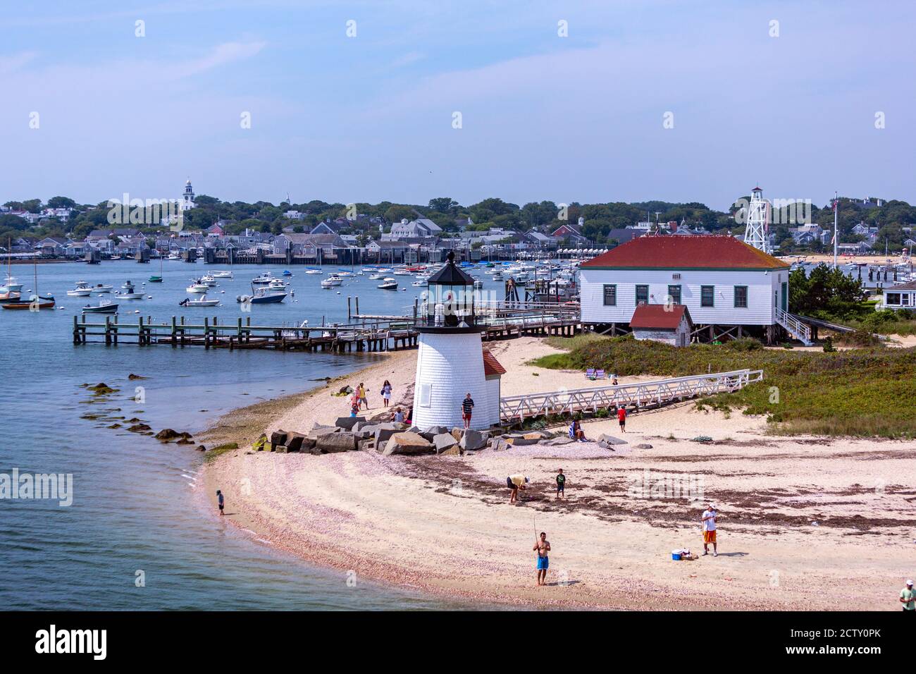 Brant Point Lighthouse, Nantucket island, Massachusetts, USA Stock Photo