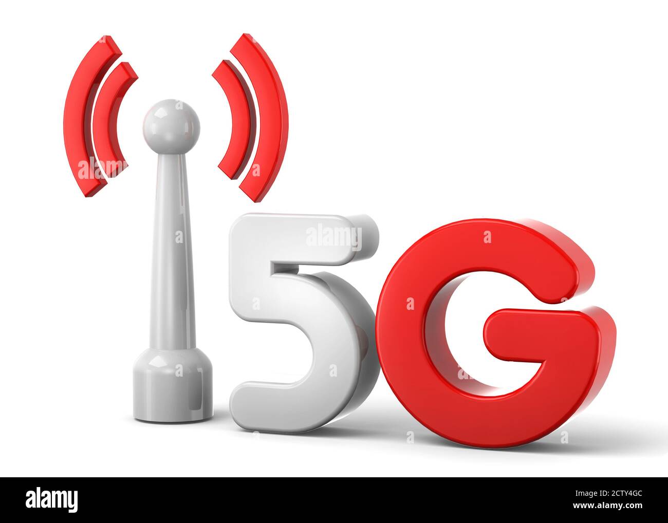 5G Connection - 3D Stock Photo