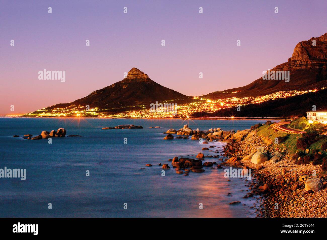 Oudekraal with views of Lions head and Cape Town Stock Photo Alamy