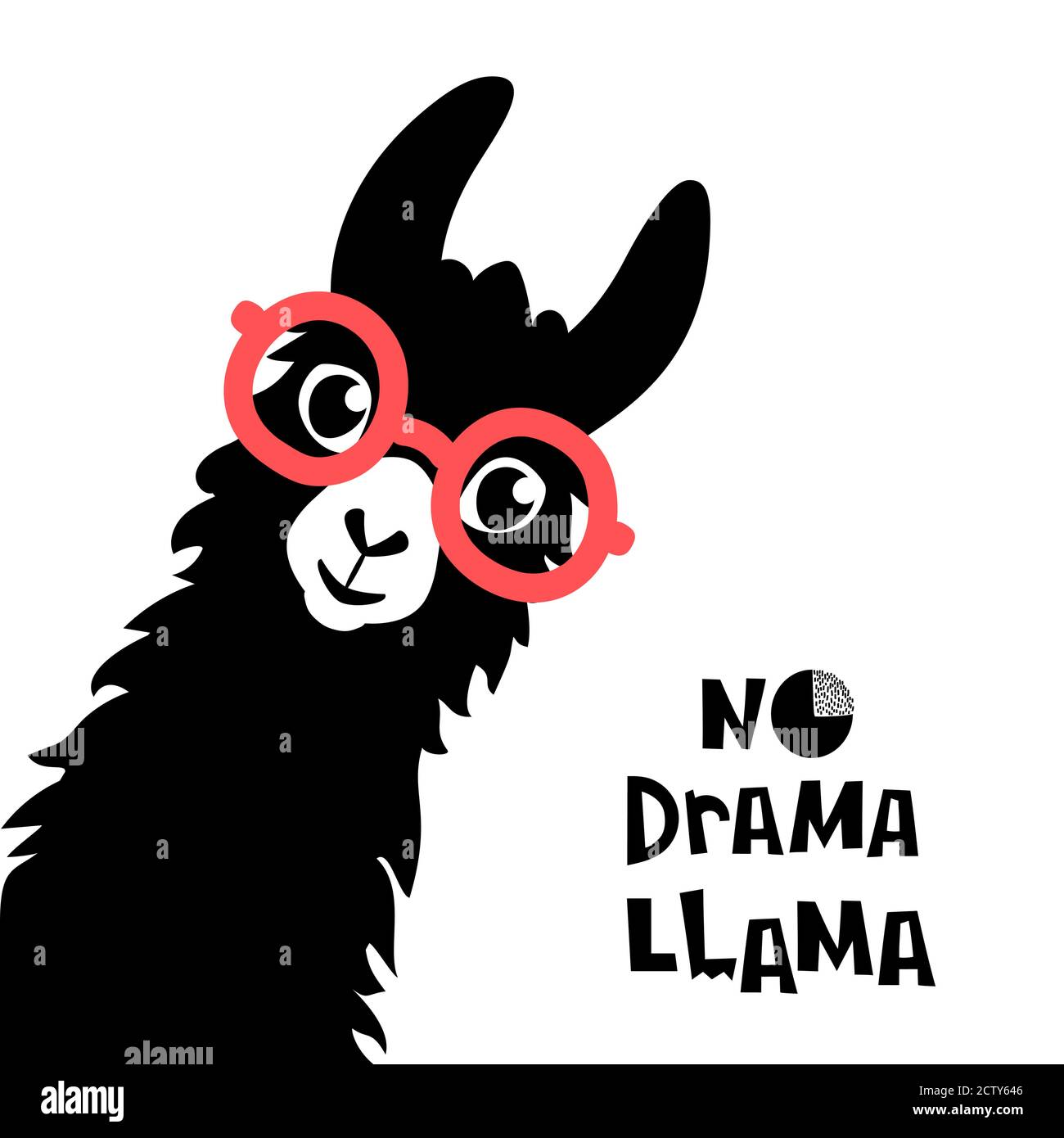Cute Cartoon Llama Design With No Drama Llama Motivational Quote Cute Cartoon Llama Design With No Drama Llama Motivational Quote
