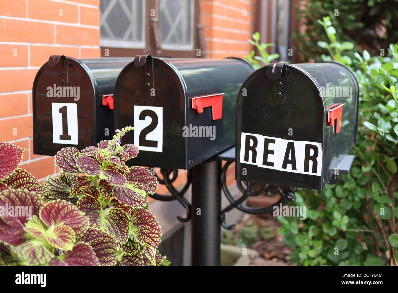 Where Is Mailbox Number 3 Stock Photo Alamy