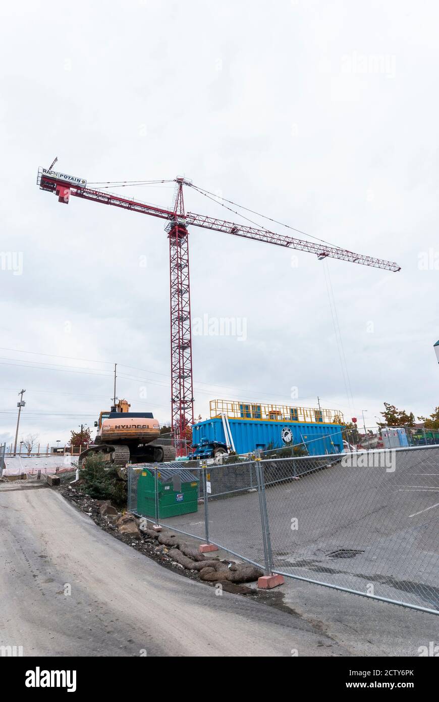 Heavy equipment at a construction project in Northgate, Seattle