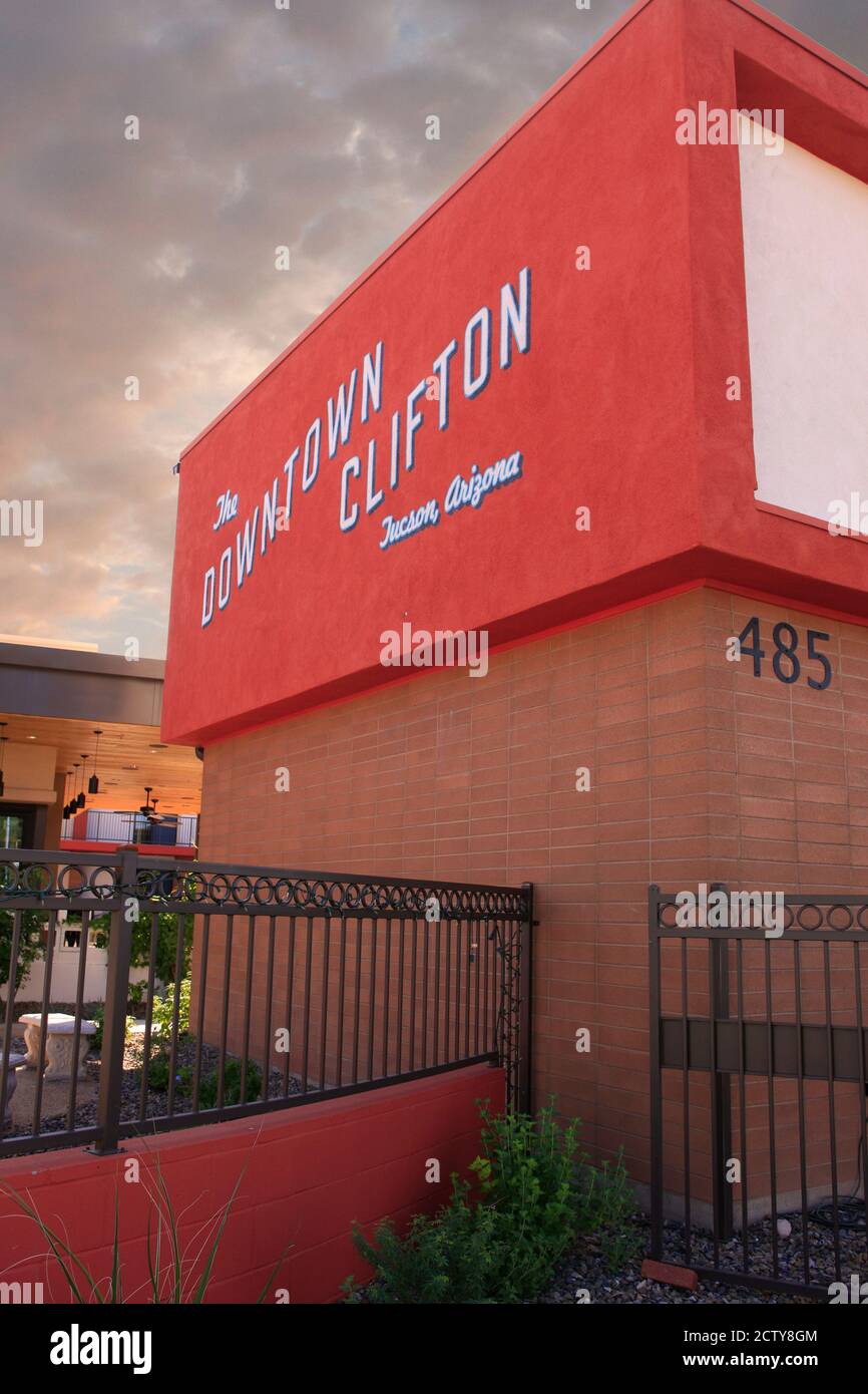 The new Downtown Clifton motel in Armory Park neighborhood of Tucson AZ