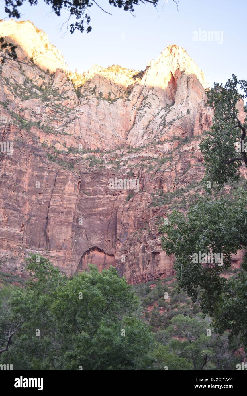 Springdale, UT. U.S.A. 8/12/2020. Zion National Park’s Virgin River ...