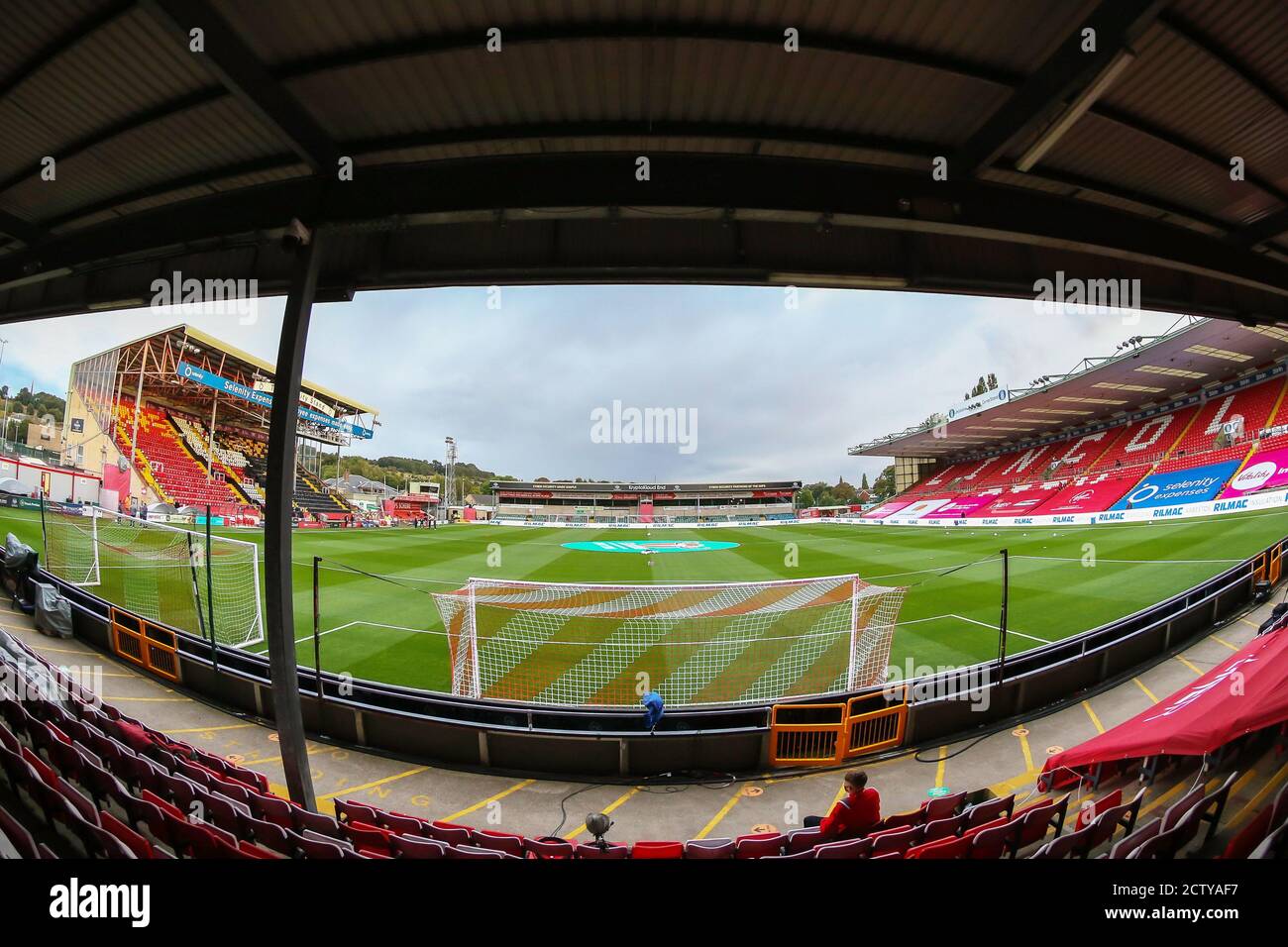 General view ahead of the English League Cup, EFL Carabao Cup, football match between Lincoln City and Liverpool on September 24, 2020 at Sincil Bank Stock Photo