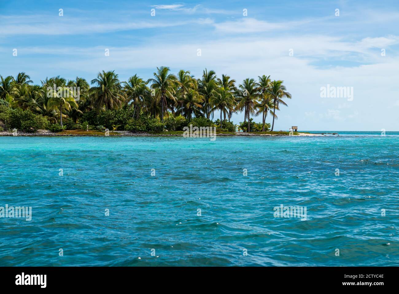 Amazing tropical island in Great Exuma (Bahamas) Stock Photo