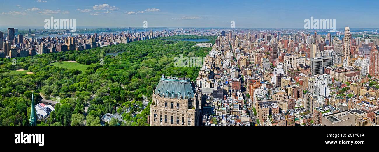 Aerial view of a city, Central Park, Manhattan, New York City, New York State, USA Stock Photo