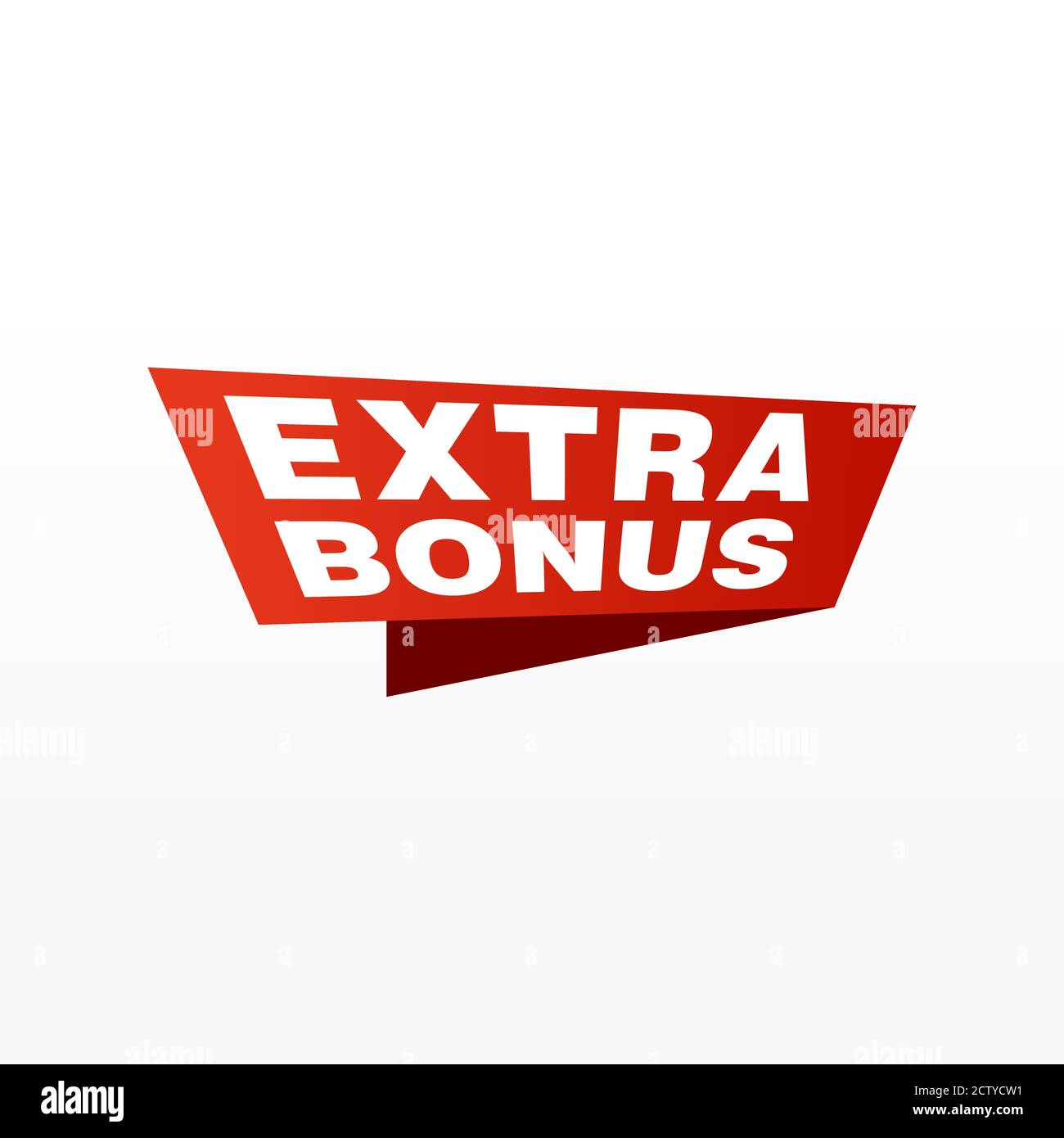 Vector Illustration Red Extra Bonus Label. Modern Web Banner Element Stock Vector