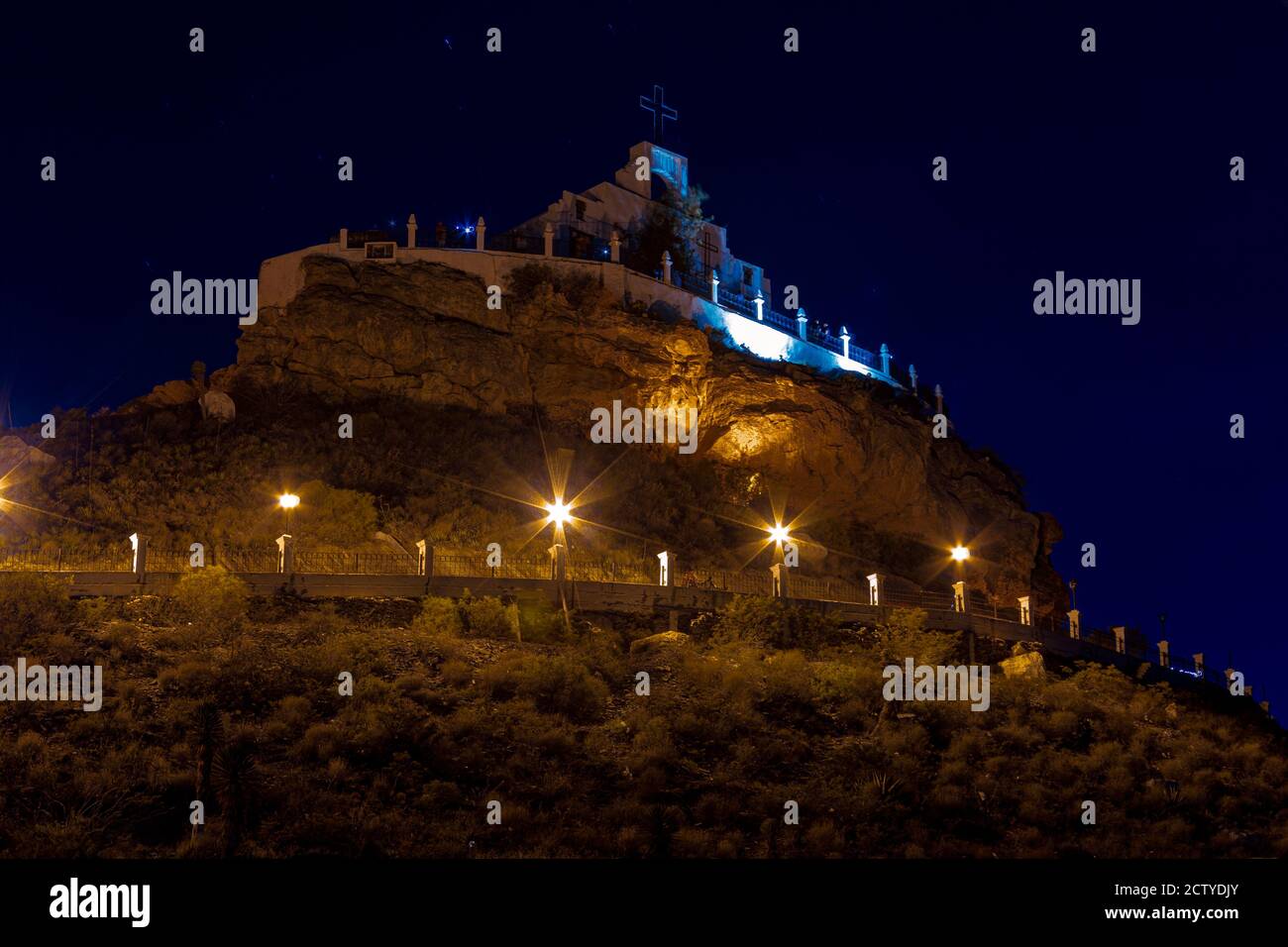 Iglesia Santo Madero, Parras de la Fuente, Coahuila (de noche) 3, Mexico  Stock Photo - Alamy